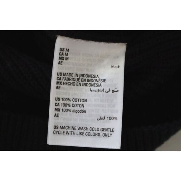 Inc International Concepts Men's Sz M Deep Black Wolfie Hoodie Sweatshirt - Picture 6 of 7